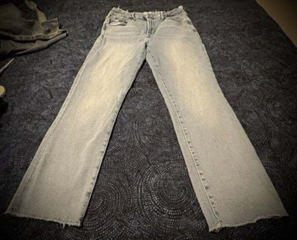 Good American Women's Light Wash wide leg High Rise Denim Jeans 5-Pocket